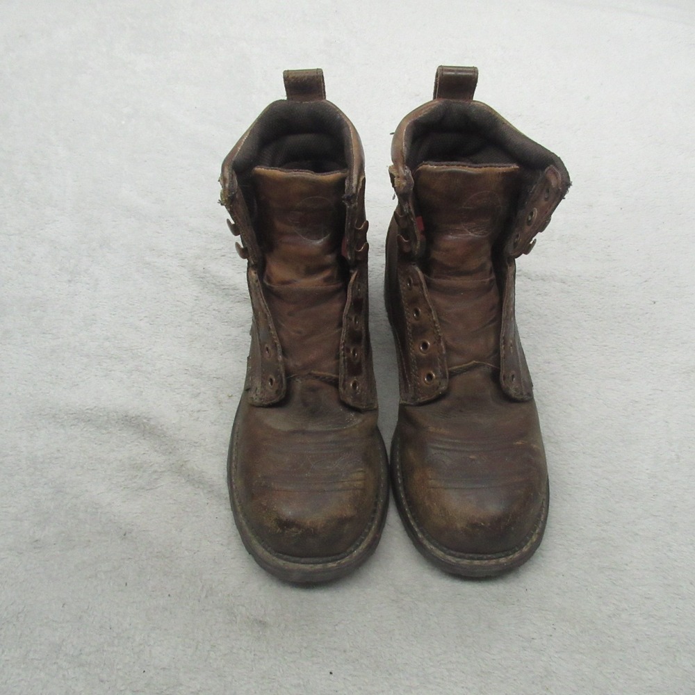 Justin Womens‎ 8B Work Boots Brown Leather Katerina 6" Steel Toe Waterproof - Picture 2 of 16